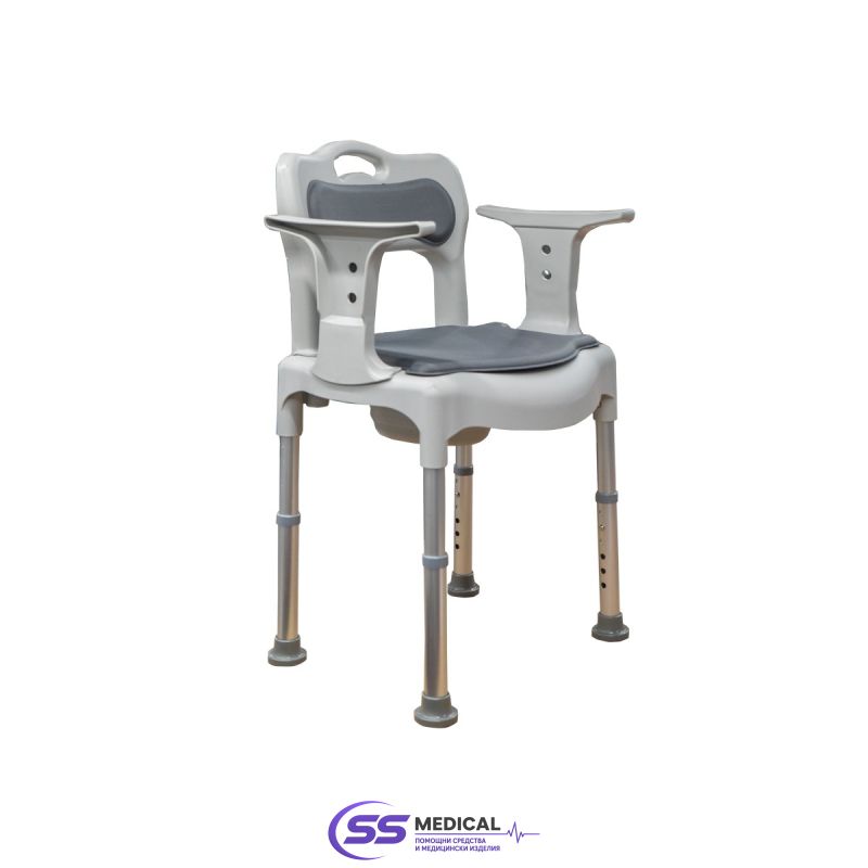 Комбиниран тоалетен стол ES-3 с регулируема височина - SS Medical