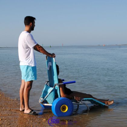 Плажен шезлонг с колела Oceanic Sun Beach – мобилен и удобен достъп до морето